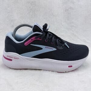 Brooks Ghost Max Womens Running Shoes Black Pink Blue Size 9 1203951B082 Wide
